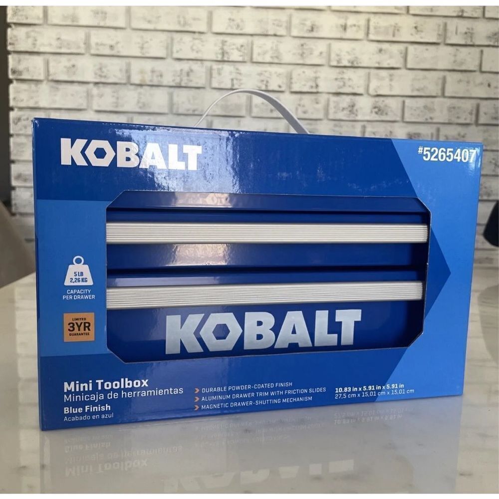 Kobalt 25th Anniversary Kobalt Mini‎ Toolbox BLUE Kobalt Mini Tool Box- NWB
